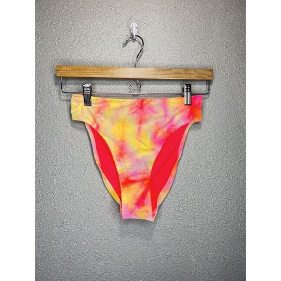 Pilyq High Waist Bikini Swimwear Bottoms‎ Tie Dye Multi Color Size Small - Picture 1 of 6